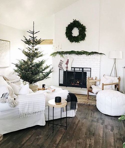 Festive Christmas decor in a modern coastal home