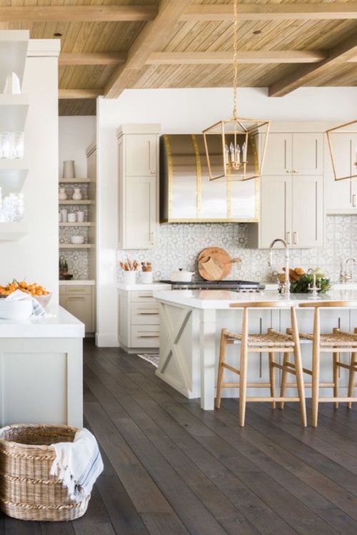 Coastal farmhouse kitchen with space and light