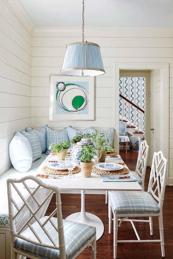 Cozy coastal cottage with a cute dining space